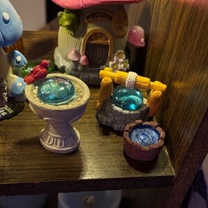 Handcrafted Miniature Garden Water Features Set - Blue Accents